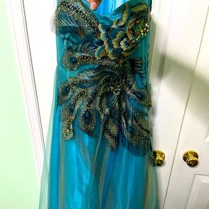 Peacock prom dress -ball gown